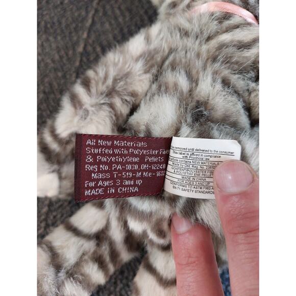 T.C. Dawson Brown Striped Cat Plush Stuffed Animal Toy with Bow 12" Cute Gift - Picture 7 of 11